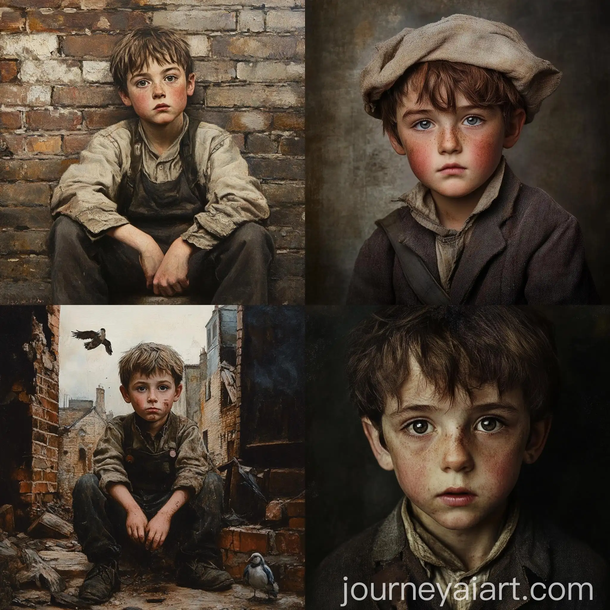 Young-British-Boy-in-Poverty-Vintage-Portrait-Photography