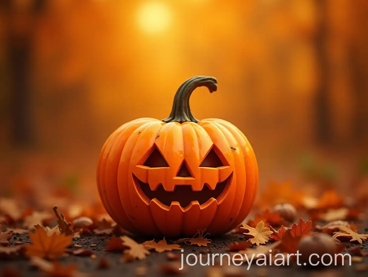 Charming-Halloween-Pumpkin-Background-in-Vibrant-Orange