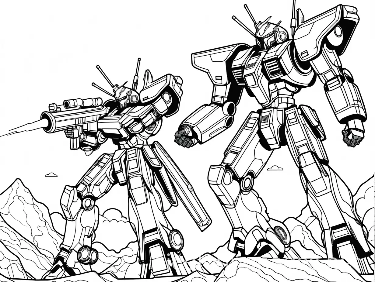 Giant-Mecha-Robots-Battling-in-Space-A-Simple-Coloring-Page-for-Kids