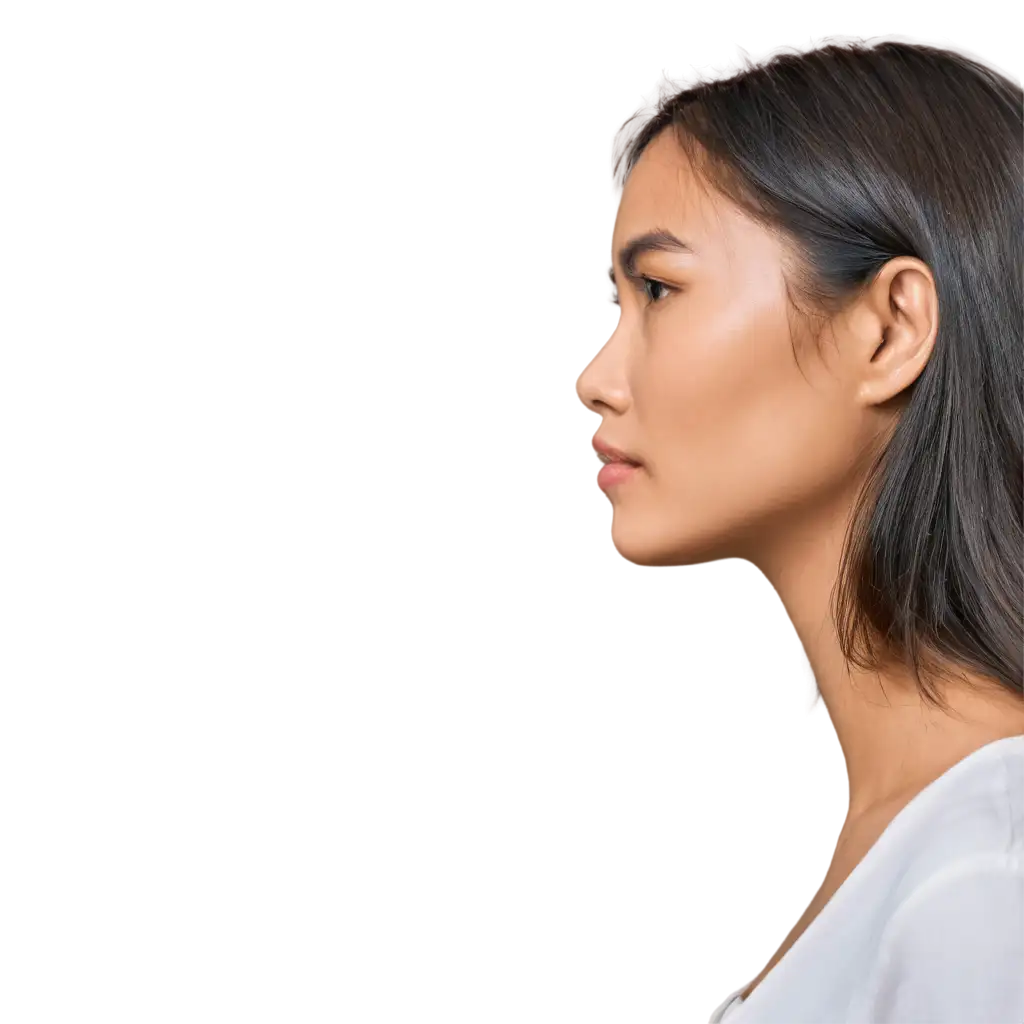 face of a Vietnamese woman in profile