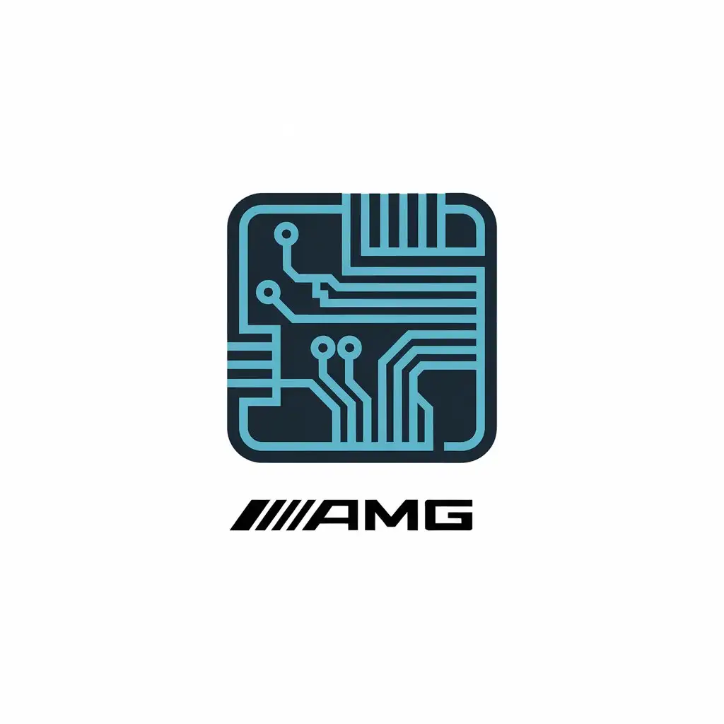 a vector logo design,with the text "AMG", main symbol:making electronic components,Moderate,be used in appliances industry,clear background