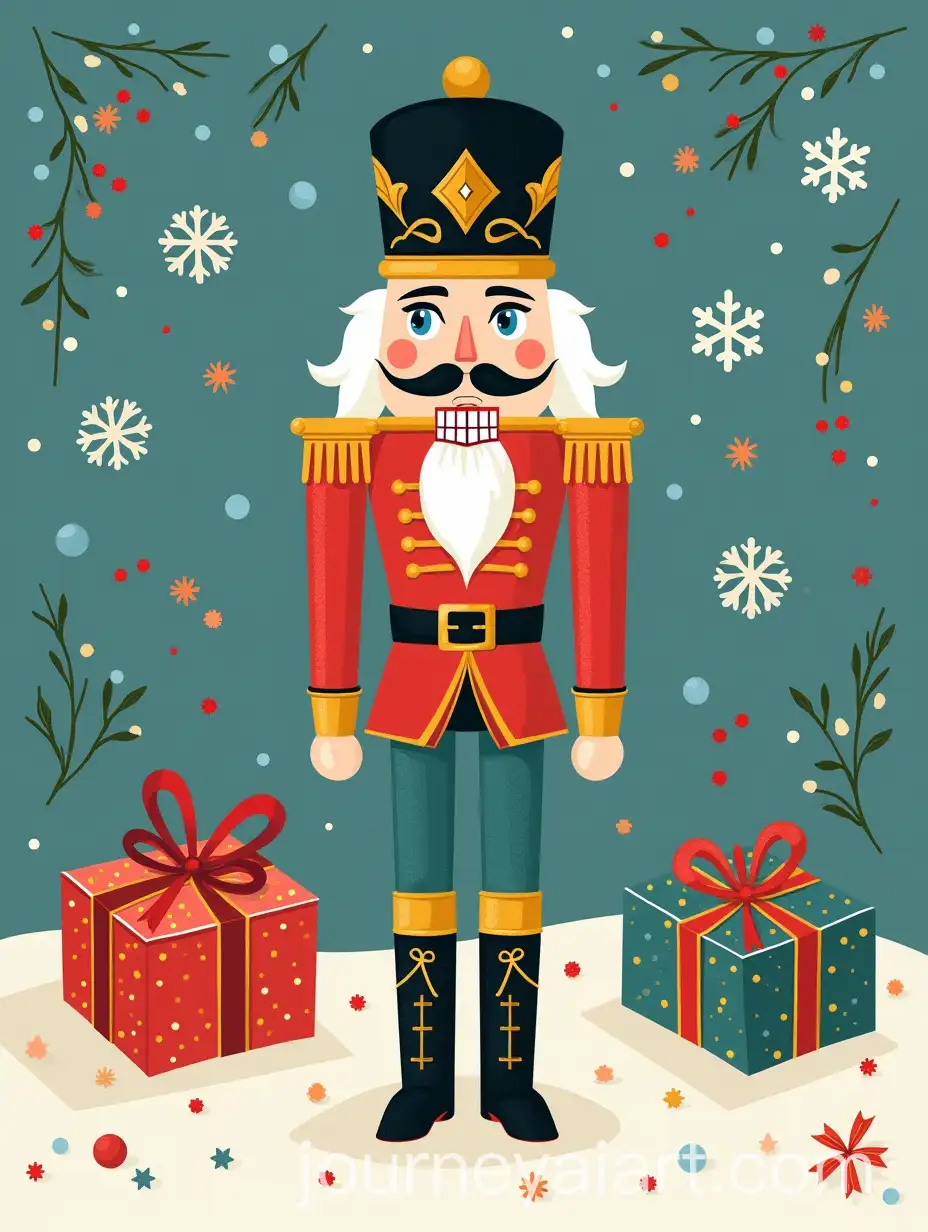 Winter-Craft-Market-Poster-Featuring-Nutcracker-and-Handmade-Gifts