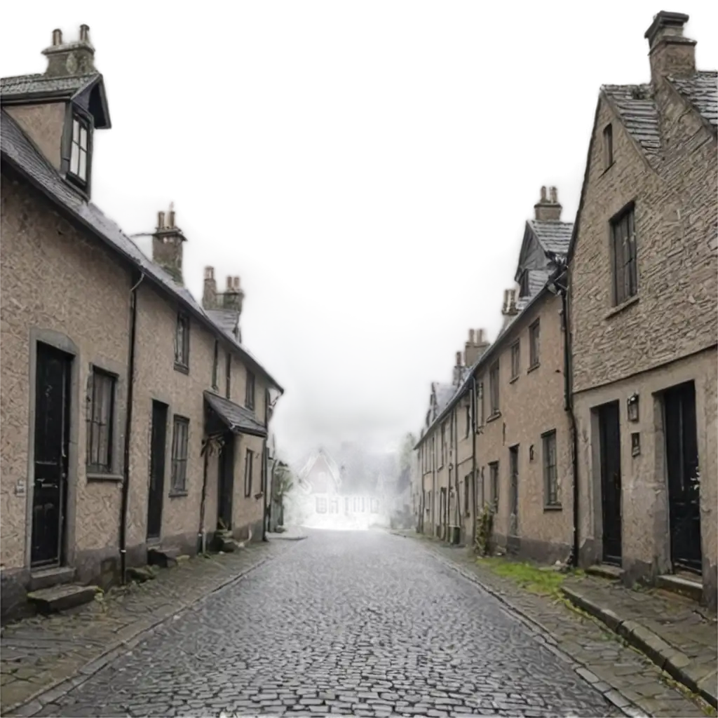 Spooky-Cobblestone-Road-with-Dark-Rainy-Atmosphere-HighQuality-PNG-Image-for-Atmospheric-Visuals