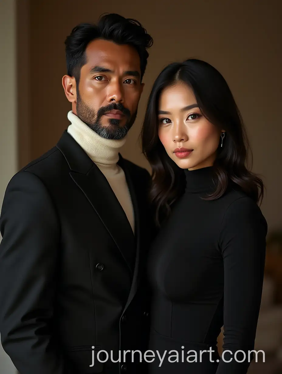 Fashion-Editorial-of-Stylish-Couple-in-Evening-Wear