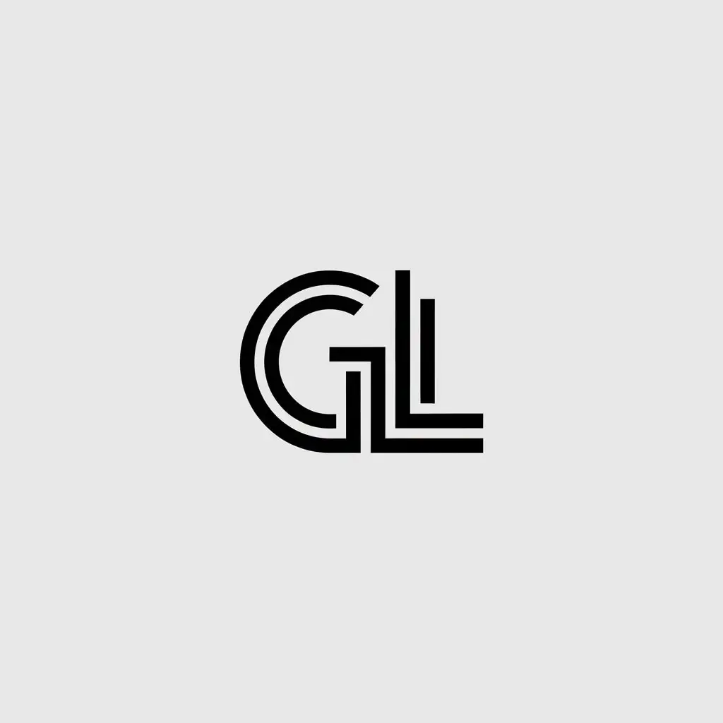 LOGO Design for GL Minimalistic Vector Design with Clear Background