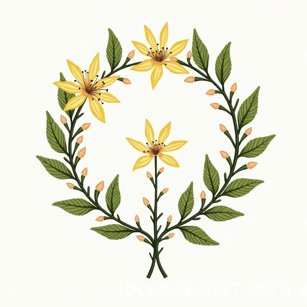 Waldorf-Class-Logo-Honeysuckle-Plant-Embroidery-Design