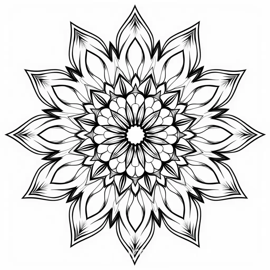 Monoline-Mandala-Design-with-Thick-Lines-for-Calming-Art