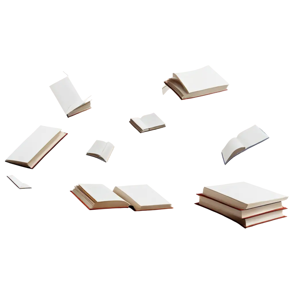 Realistic-PNG-of-Books-Falling-Enhance-Your-Digital-Content-with-Quality-Imagery