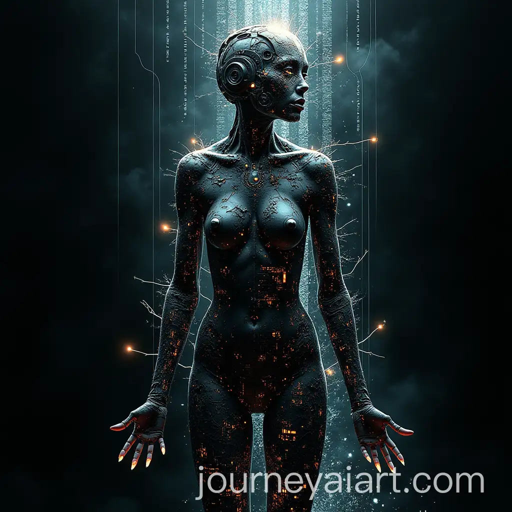 Cybernetically-Enhanced-Woman-in-Digital-Chaos-on-Dubstep-Album-Cover