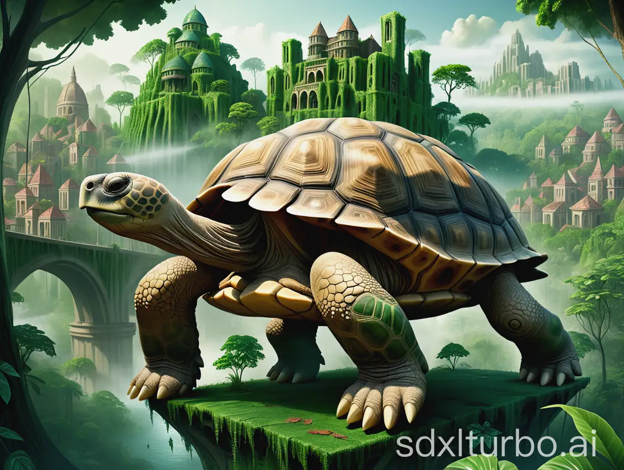 Giant-Ancient-Tortoise-with-Fantasy-City-on-Its-Back