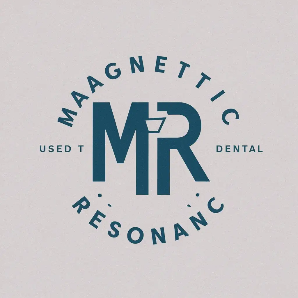 a vector logo design,with the text "magnetic resonance", main symbol:MR,Moderate,be used in Medical Dental industry,clear background