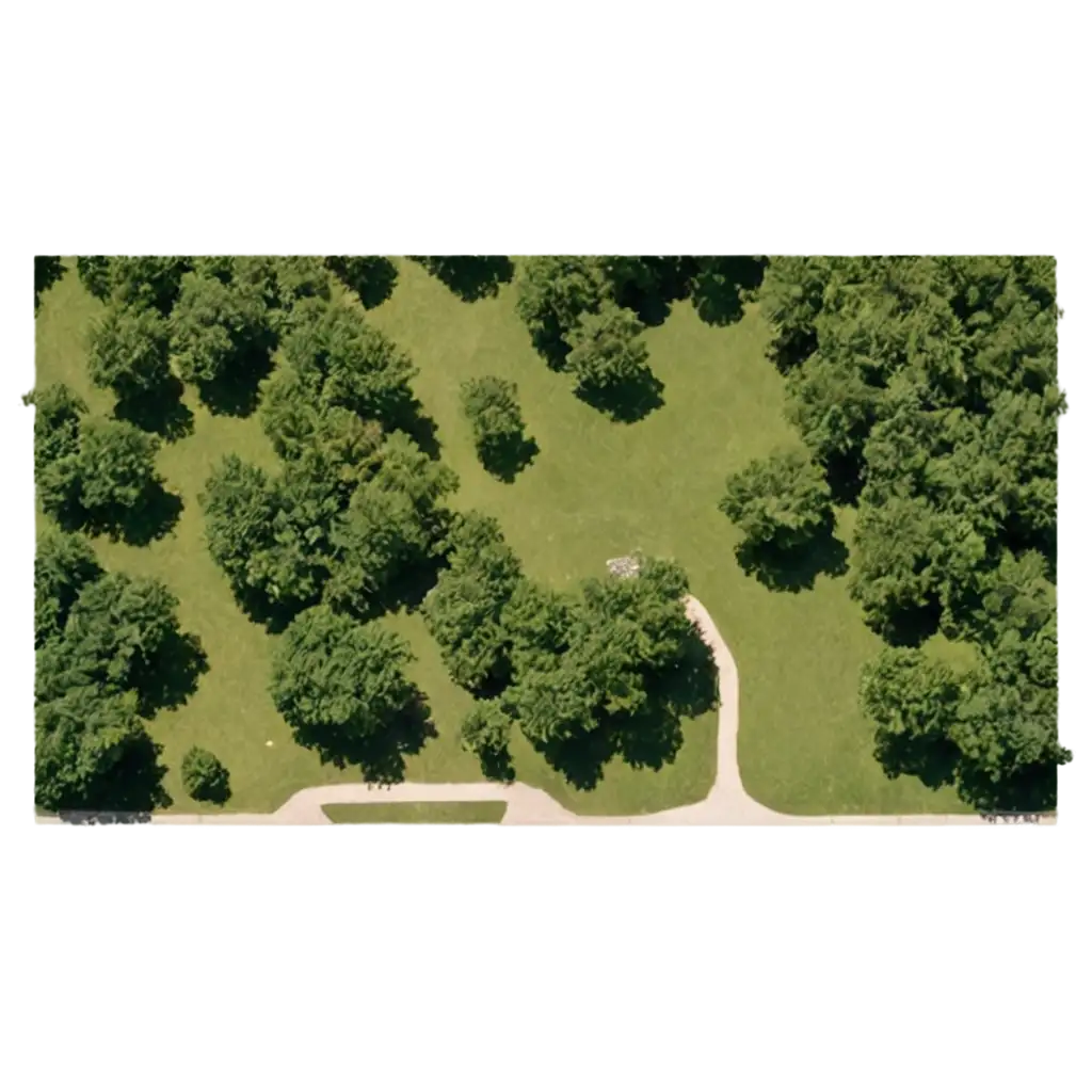 Park-with-Trees-Viewed-from-Above-Enhance-Your-Content-with-a-HighQuality-PNG-Image