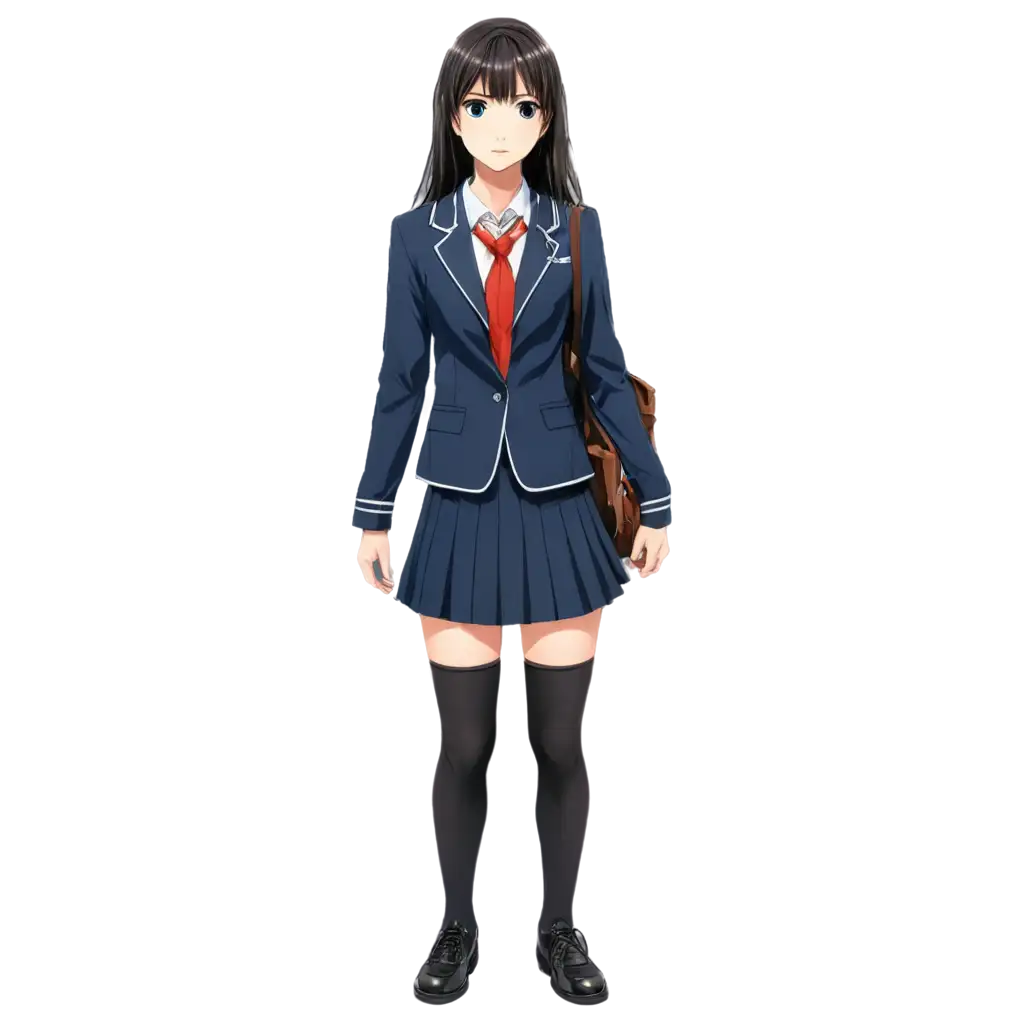 PNG-Image-of-Manhwa-Female-Character-in-AKB48Inspired-Japanese-School-Uniform