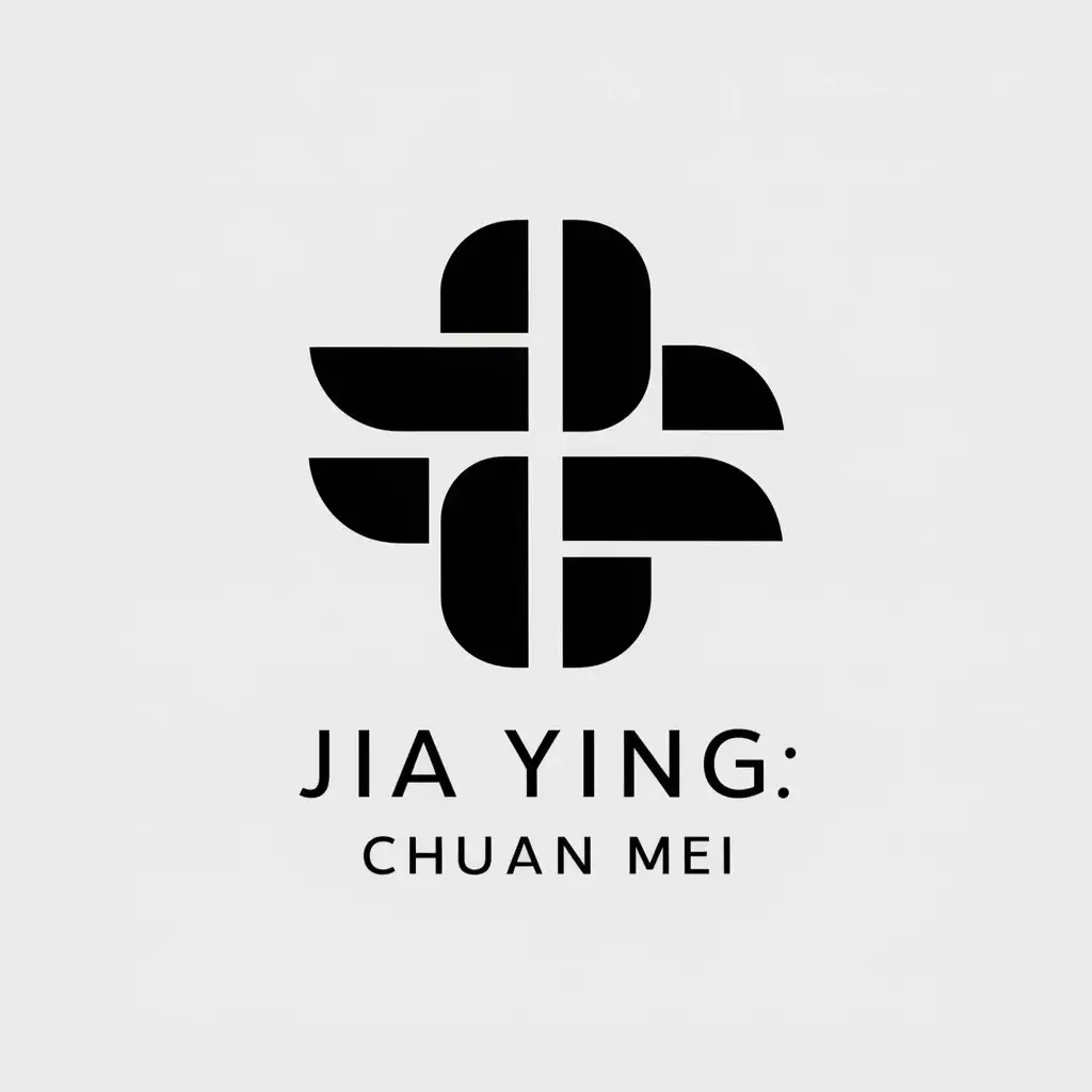 a vector logo design,with the text "jia ying chuan mei", main symbol:black and white,Minimalistic,be used in Medical Dental industry,clear background