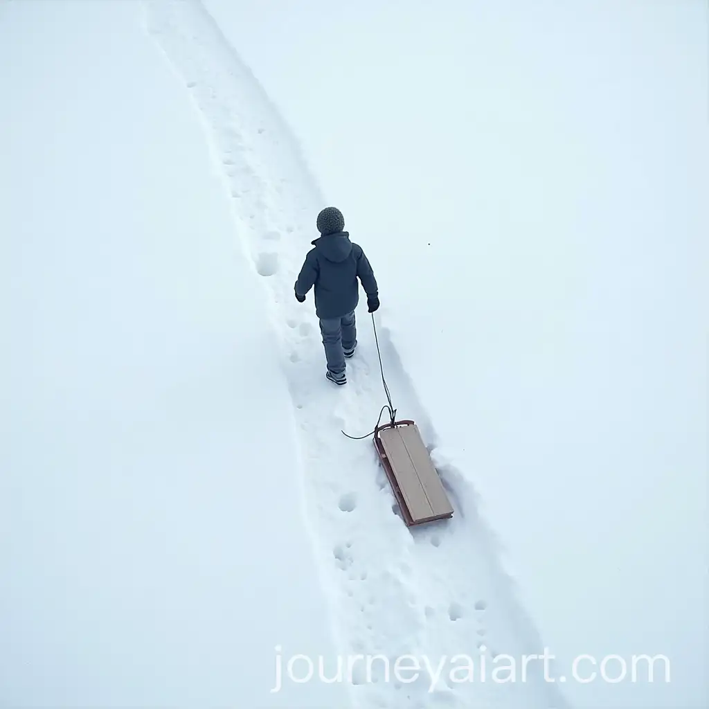 Young-Boy-Pulling-Sled-in-Snowy-Landscape-with-Winter-Gear