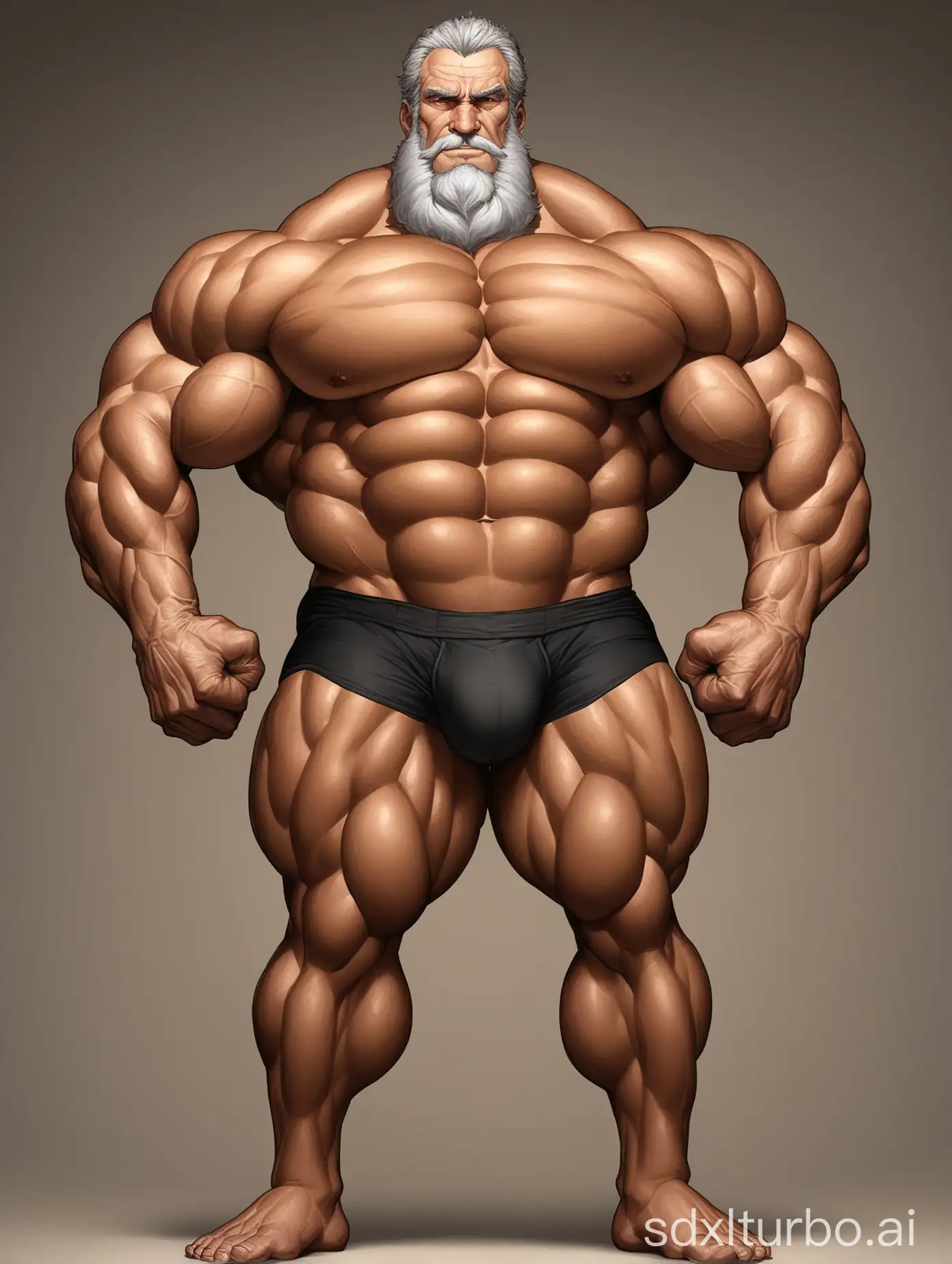 Elderly-Man-with-Impressive-Physique-Showing-Massive-Biceps