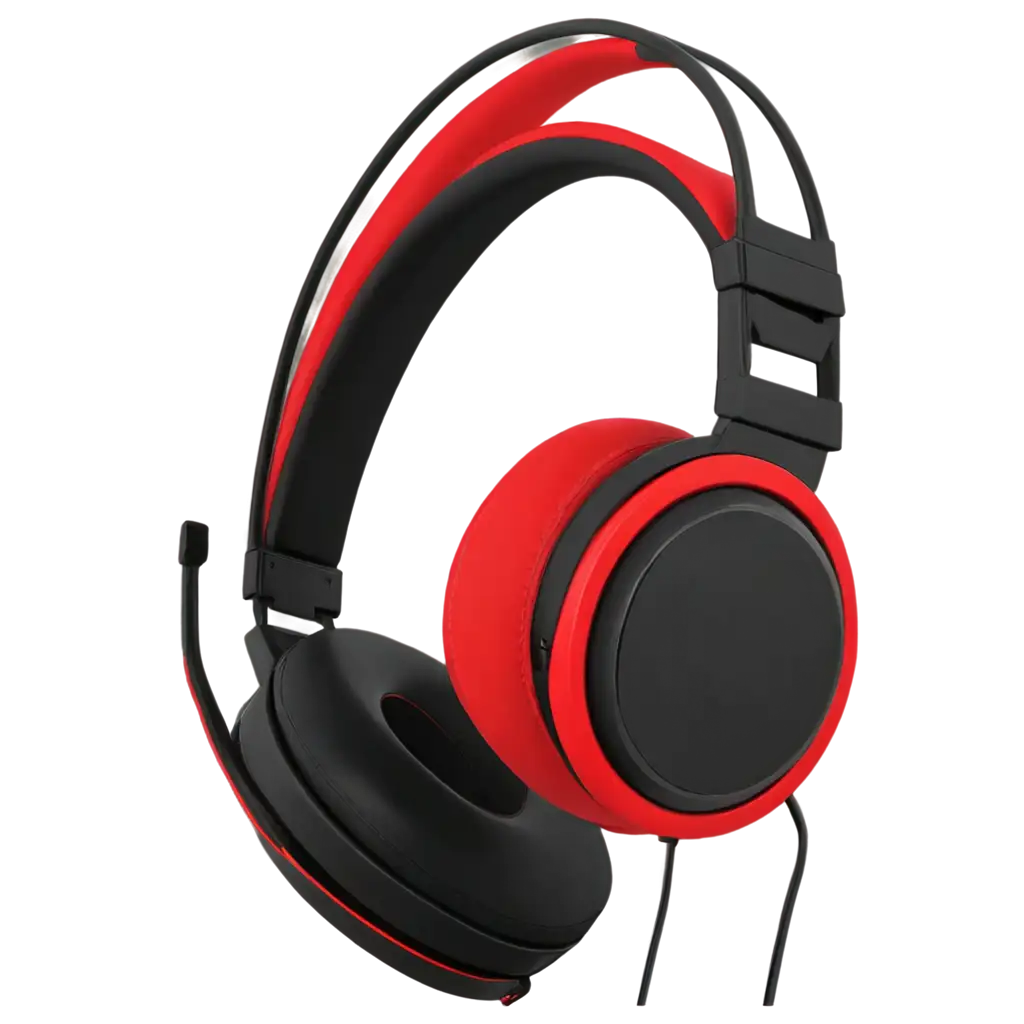 HighQuality-PNG-of-Black-and-Red-Color-Headphones-for-Graphic-Design-and-Branding