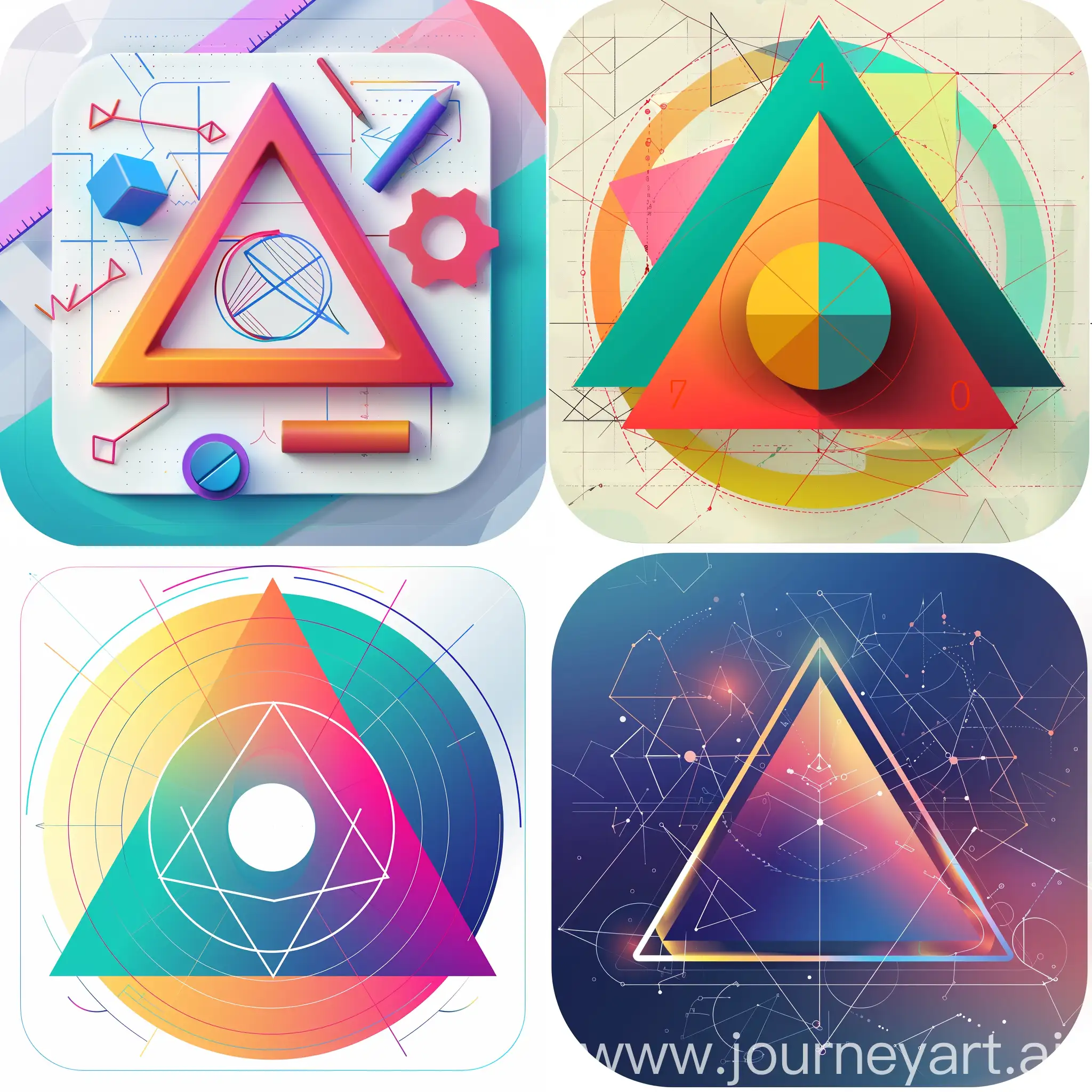 Mathematical-Geometry-Icon-Featuring-Triangles-and-Geometric-Figures