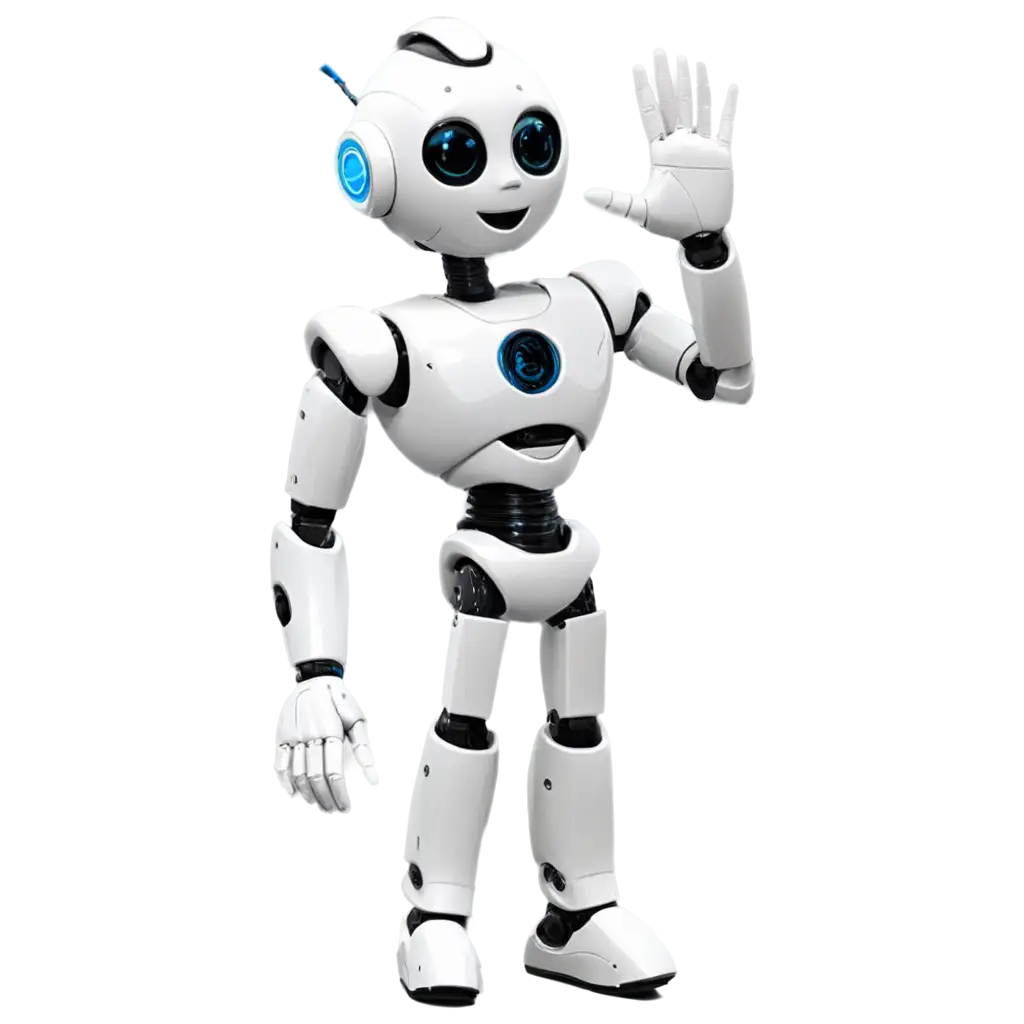 Humanoid-Robot-Shaking-Head-and-Making-OK-Sign-PNG-Image-High-Quality-Digital-Artwork