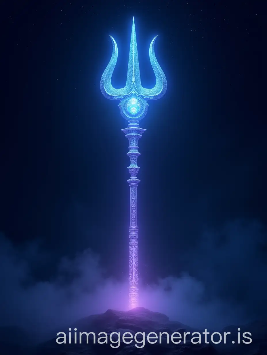 Colossal-Trishul-of-Lord-Shiva-Glowing-Under-Starry-Night-Sky