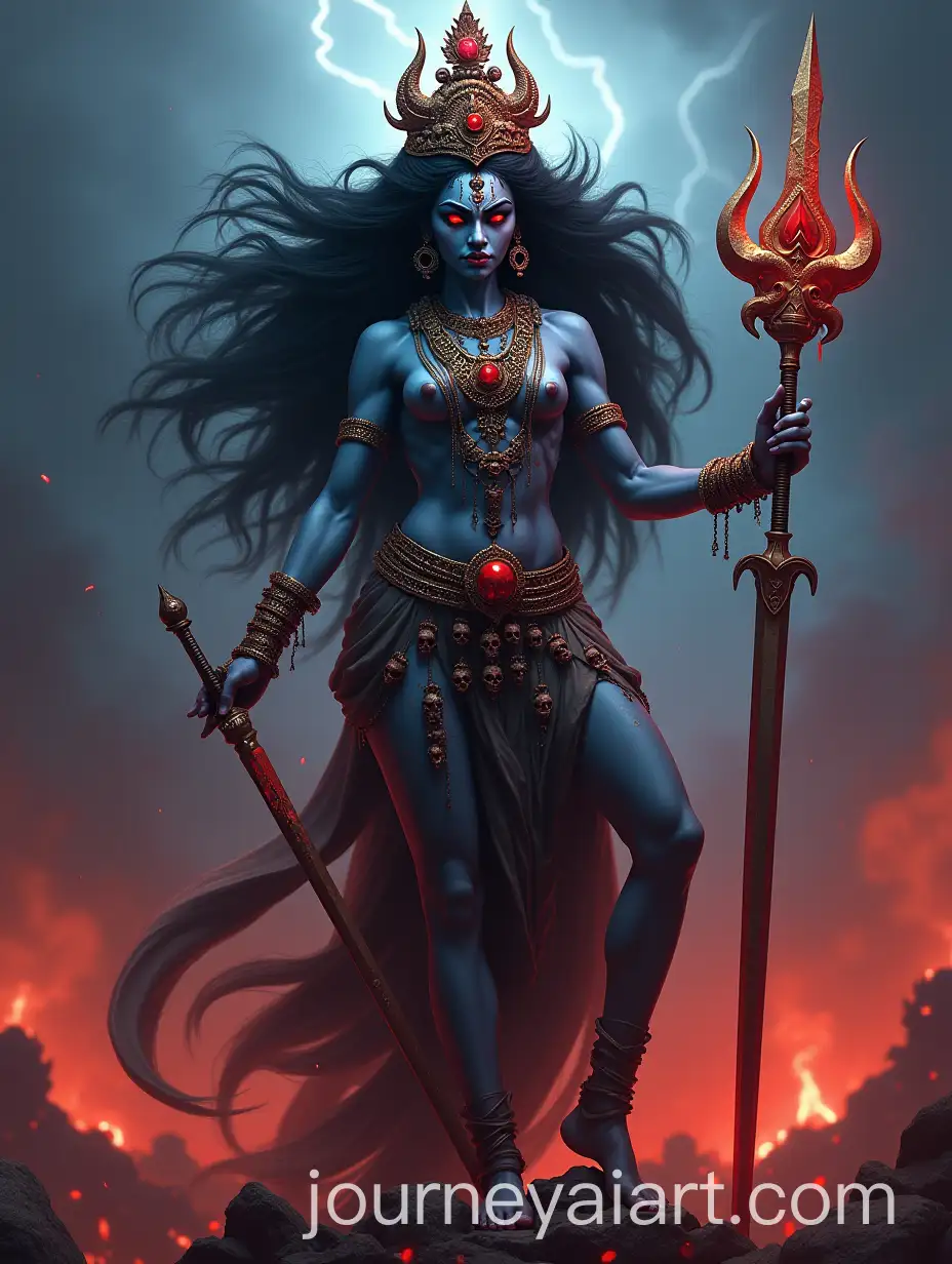 UltraRealistic-Depiction-of-Goddess-Kali-with-Cosmic-Background-and-Fiery-Elements