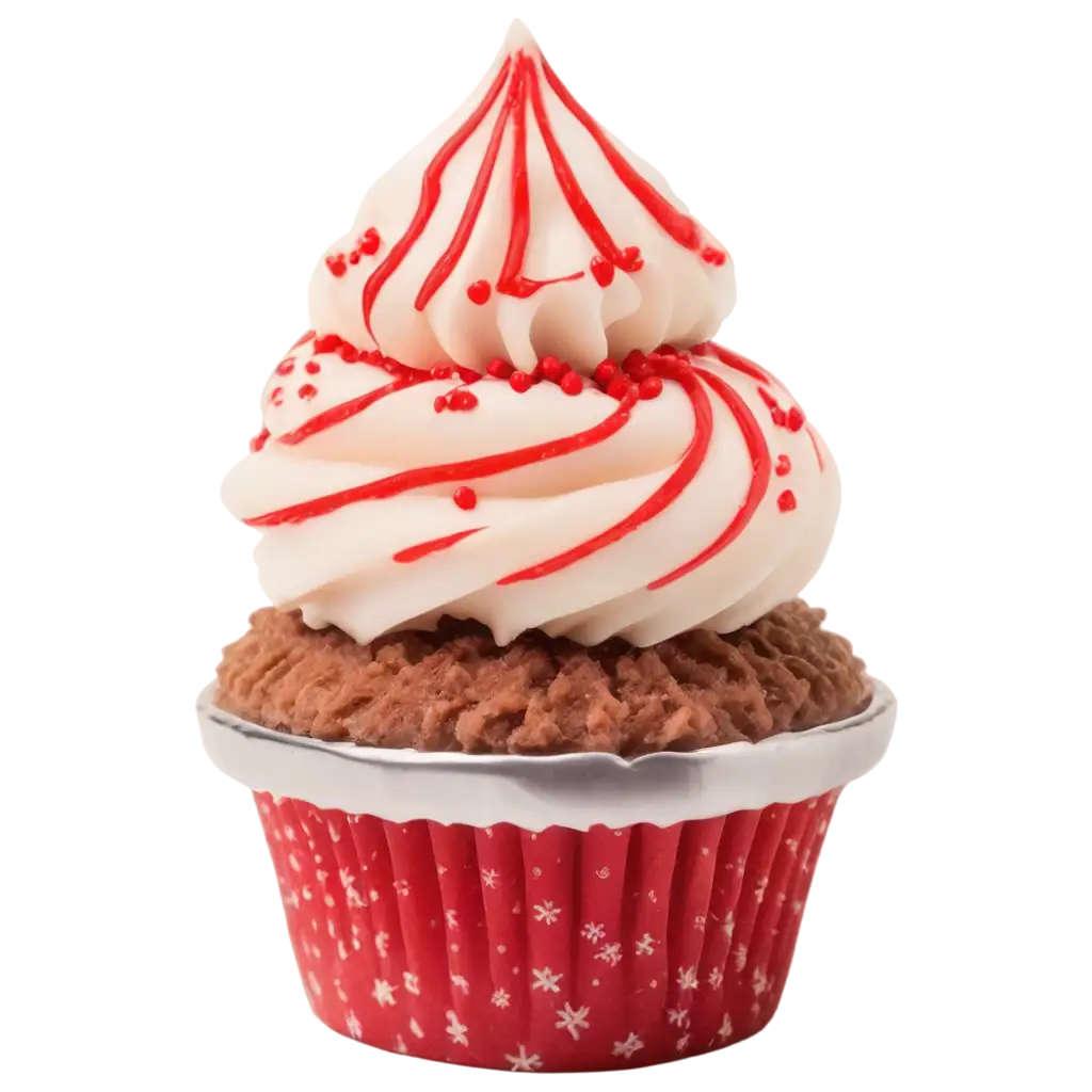 HighQuality-PNG-of-a-Festive-Christmas-Cupcake-with-Swirled-Frosting-and-Holiday-Decor