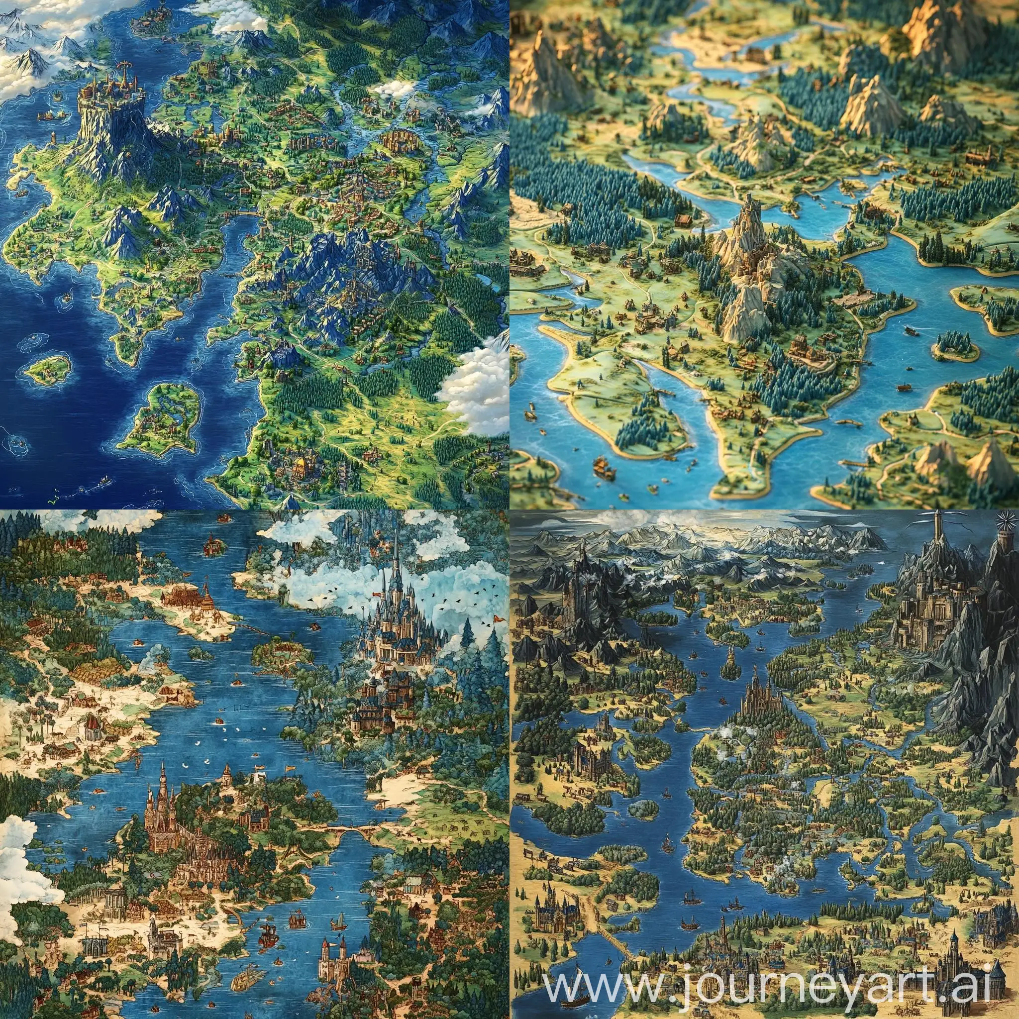 Magical-World-Map-with-Blue-Forests-Rivers-and-Villages