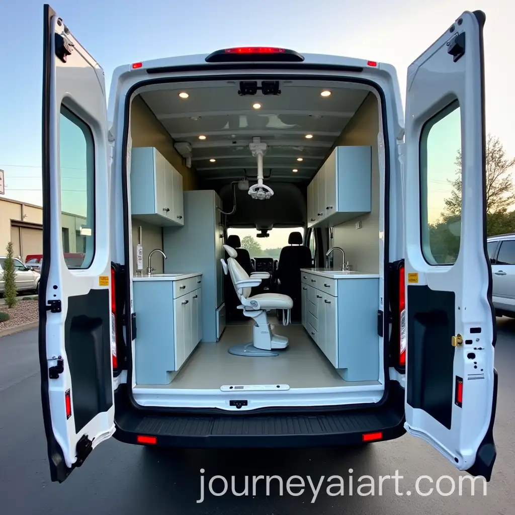 Mobile-Dental-Clinic-Interior-on-Ford-Transit-350-Dental-Chair-Clinician-Setup