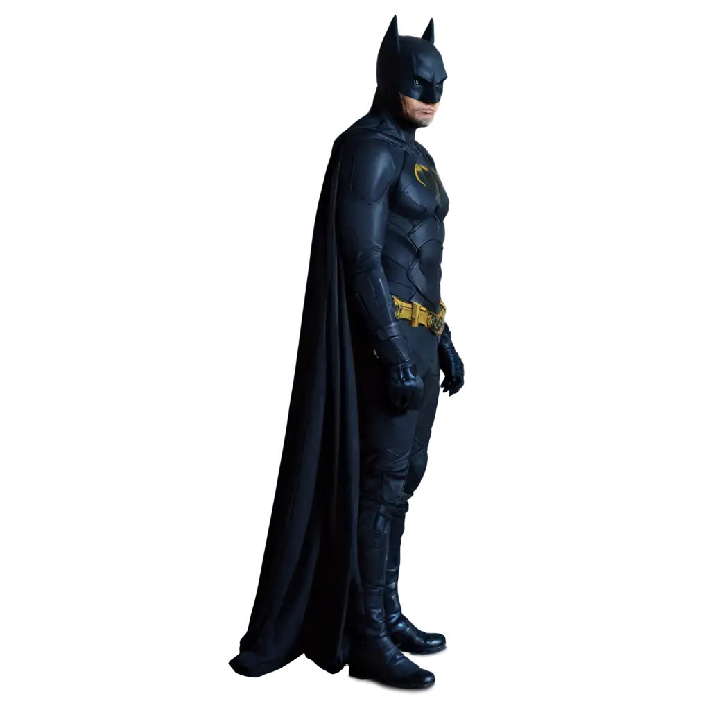 batman with dark dress standing looking side