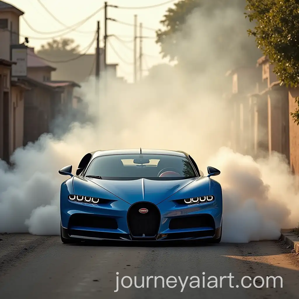 Ultimate-Realistic-Bugatti-Chiron-Supersport-Performing-Burnouts-on-Lahore-Village-Streets