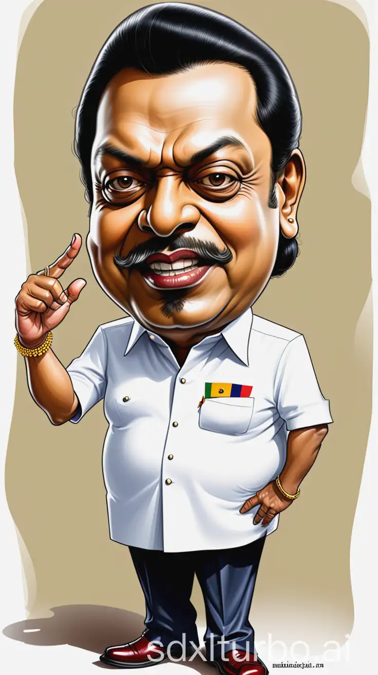 Caricature-of-Mahinda-Rajapaksa-in-a-Humorous-Style