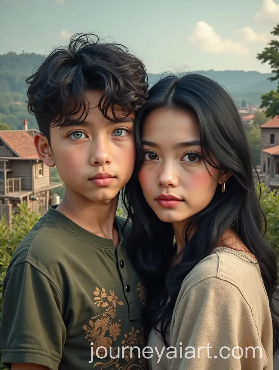 Handsome-Young-Man-and-His-Mother-in-Nature-and-Urban-Collage-Background