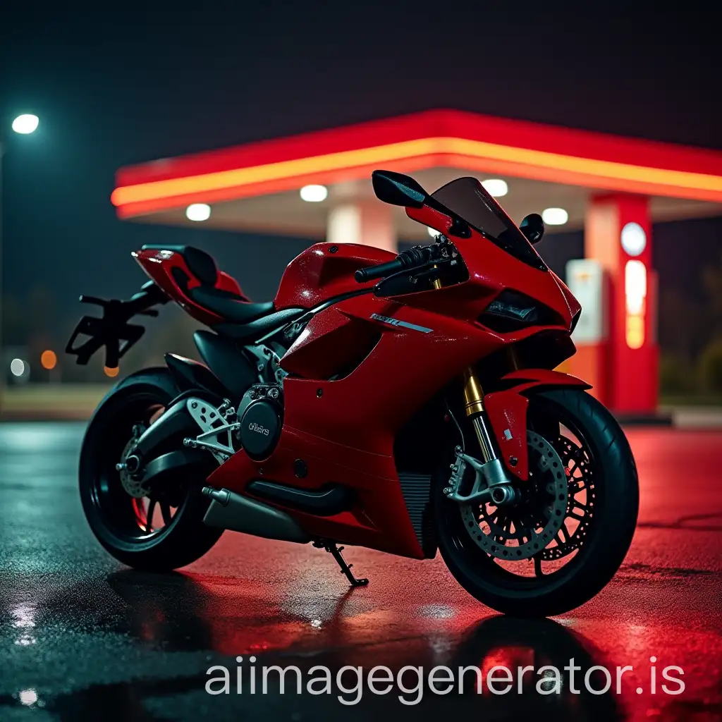 Red-and-Black-Racing-Motorcycle-at-Night-with-Cinematic-Lighting