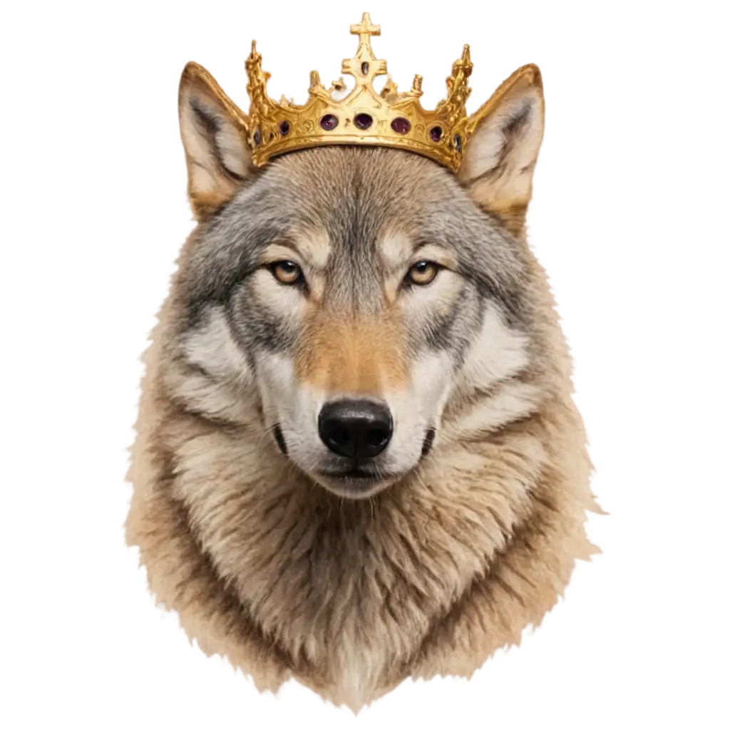 Majestic-Wolf-with-Crown-PNG-Image-for-Digital-Design-and-Creative-Projects