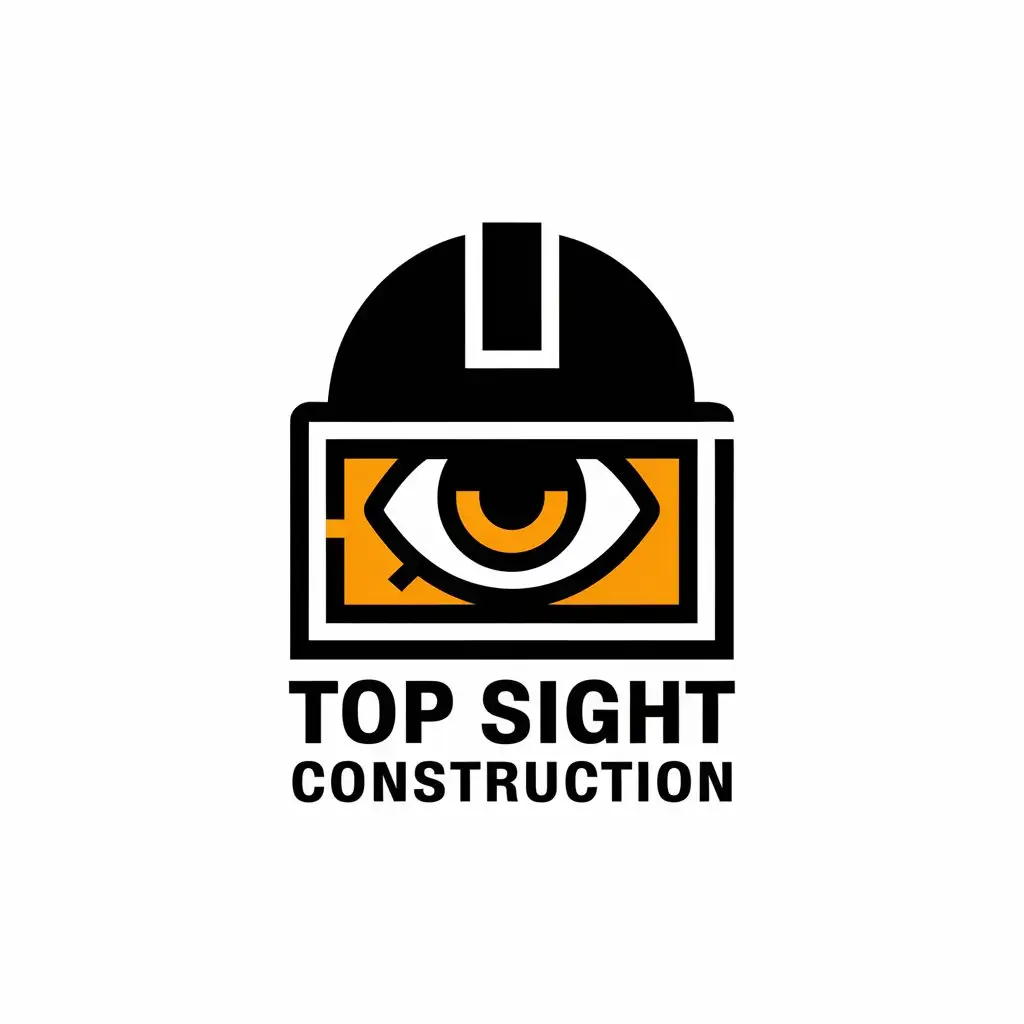 LOGO Design for Top Sight Construction Eye Box and Safety Helmet with Moderate Style for the Construction Industry