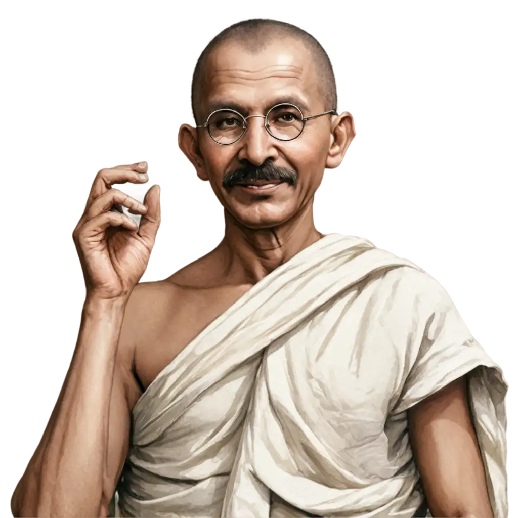 Gandhi-PNG-Image-A-HighQuality-Representation-of-the-Iconic-Leader-in-PNG-Format