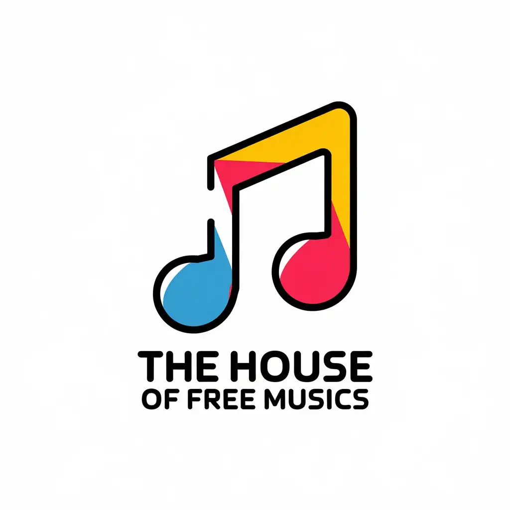 LOGO Design for The House of Free Musics Vector Design with Cool Inviting Symbol for the Internet Industry