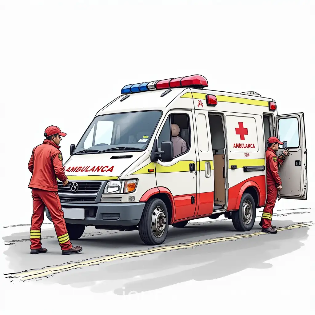 Paramedics-Assisting-Tsakane-into-an-Ambulance-at-an-Accident-Scene