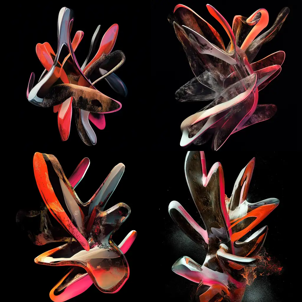 Abstract-Shapes-in-Various-Colors-on-Black-Background