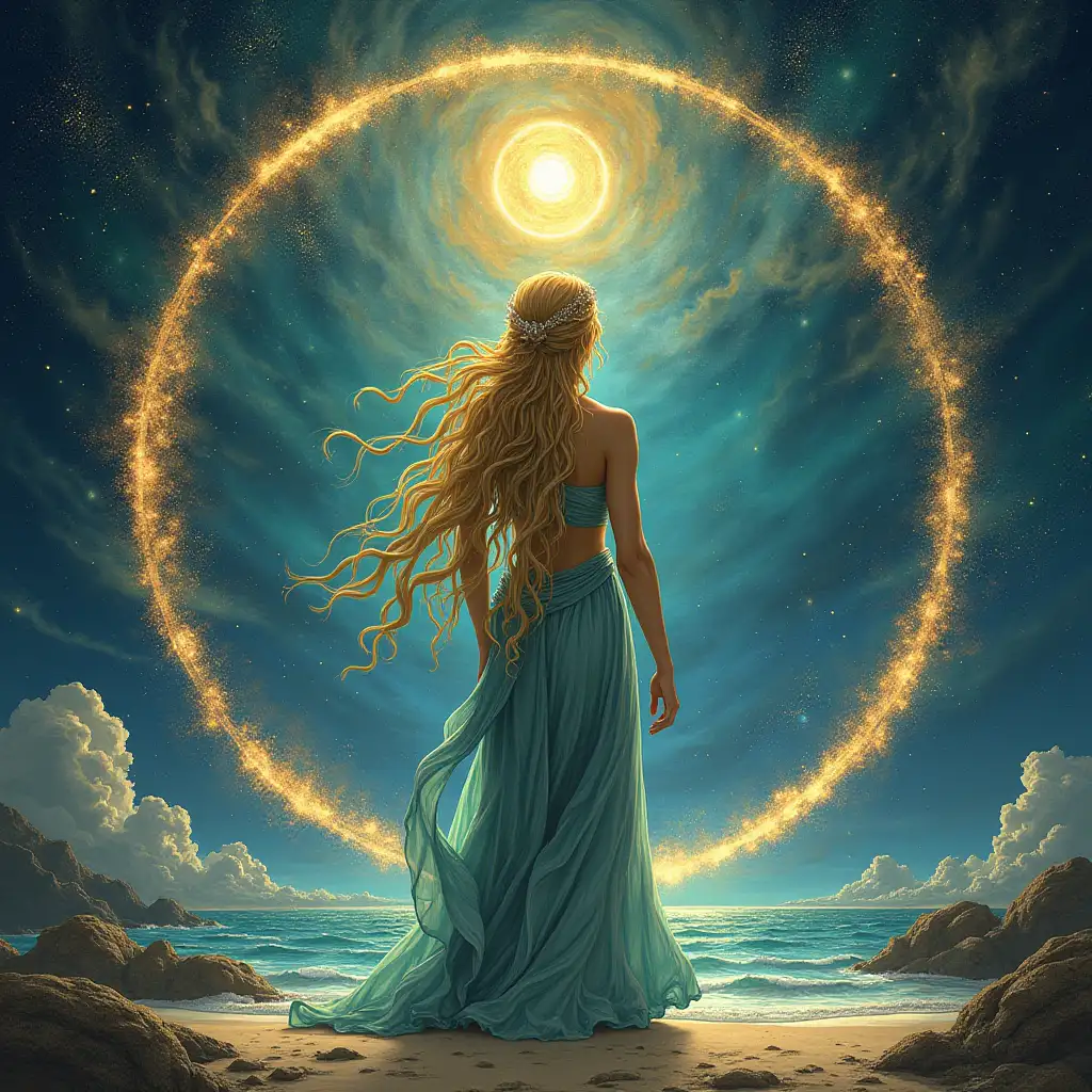 Aquarius of earth, our signs the heavens bear,nWave n beach both salt and sweet, entrusted our care.nMy brethren the sprites do ward all their own,nWind and tree and dark cavern loam.nHarken, you traveller worn, quiet listen and tread with care.