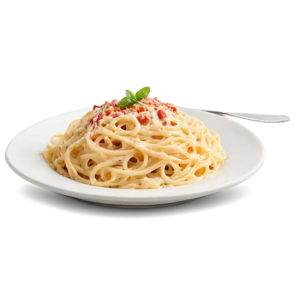 Spaghetti-Carbonara-on-a-White-Plate-HighQuality-PNG-Image-for-Culinary-Designs