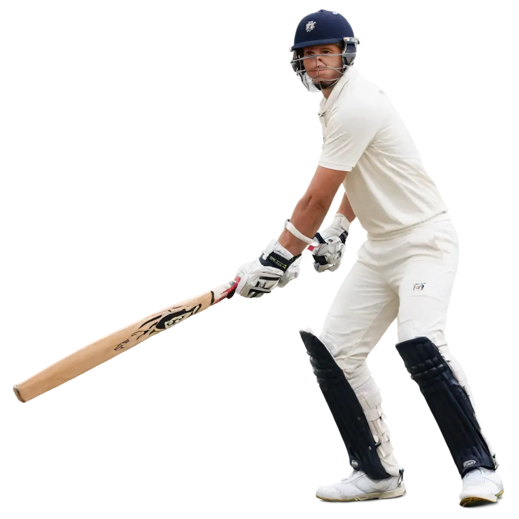 Batsman with bat