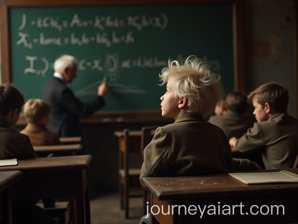 19th-Century-Classroom-with-Young-Boy-Lost-in-Thought