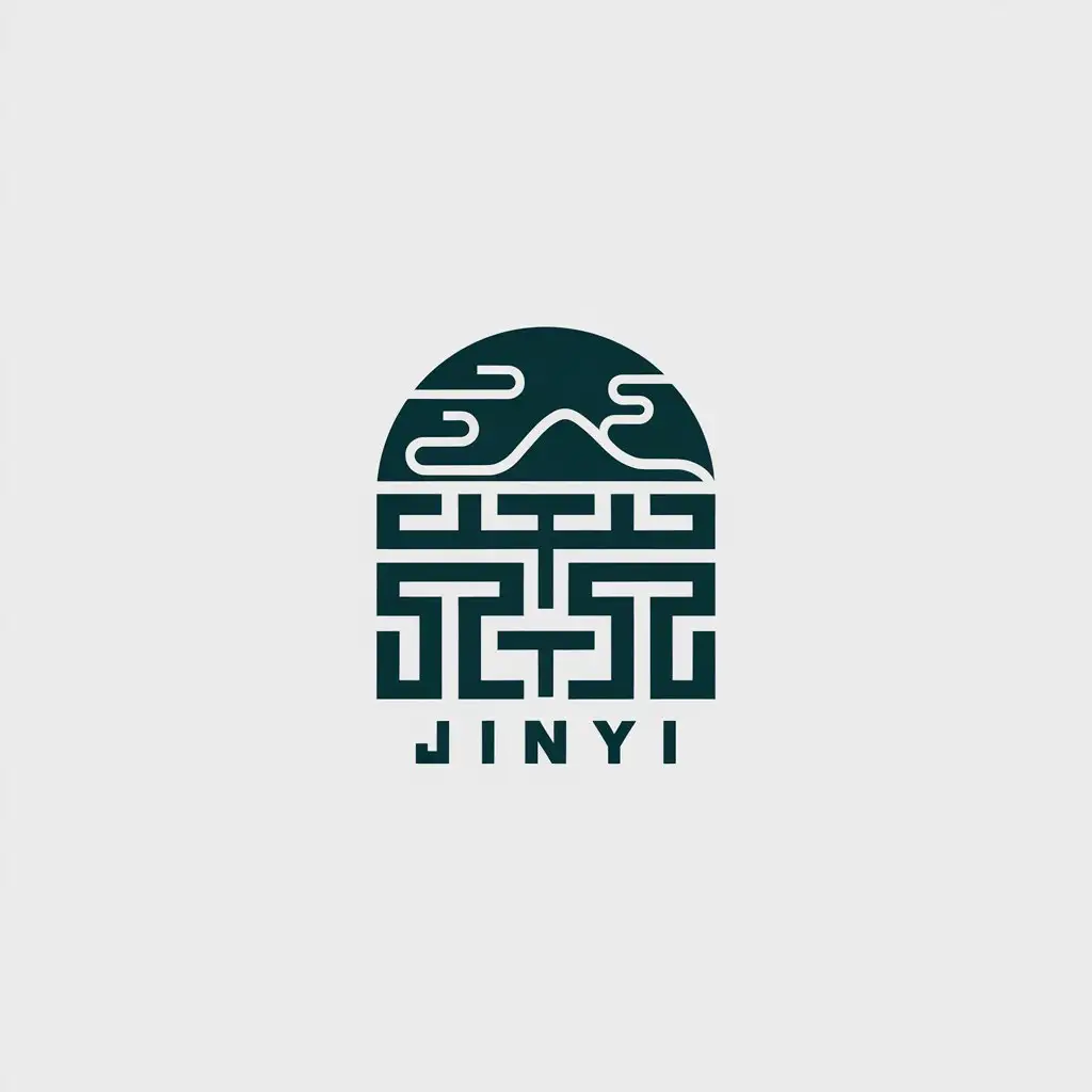 a vector logo design,with the text "Jinyi", main symbol:Jinyi,Moderate,be used in hotel industry,clear background