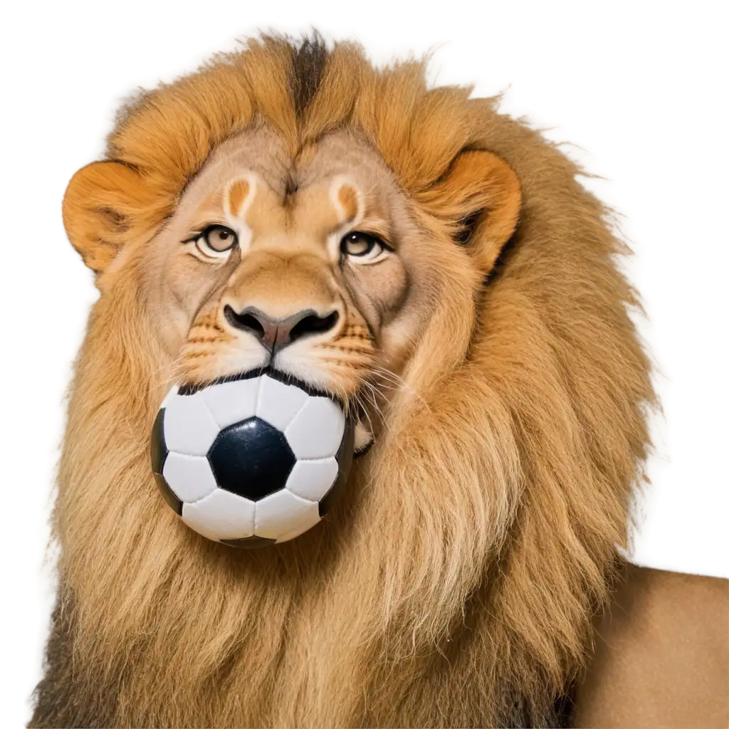 HighQuality-PNG-Image-Lion-with-Soccer-Ball-in-Mouth