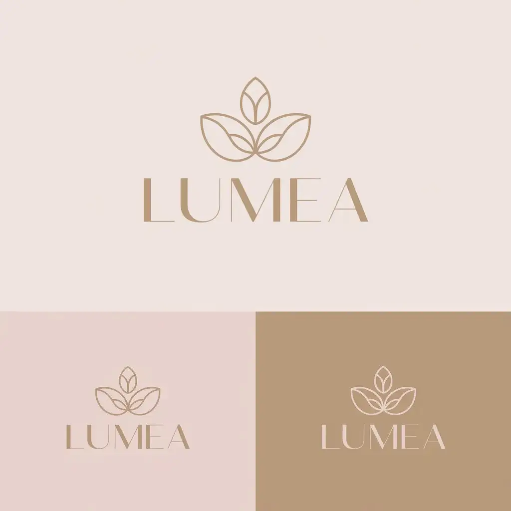 LOGO Design for Lumea Elegant Beauty Company with Minimalist Icon and Soft Neutrals