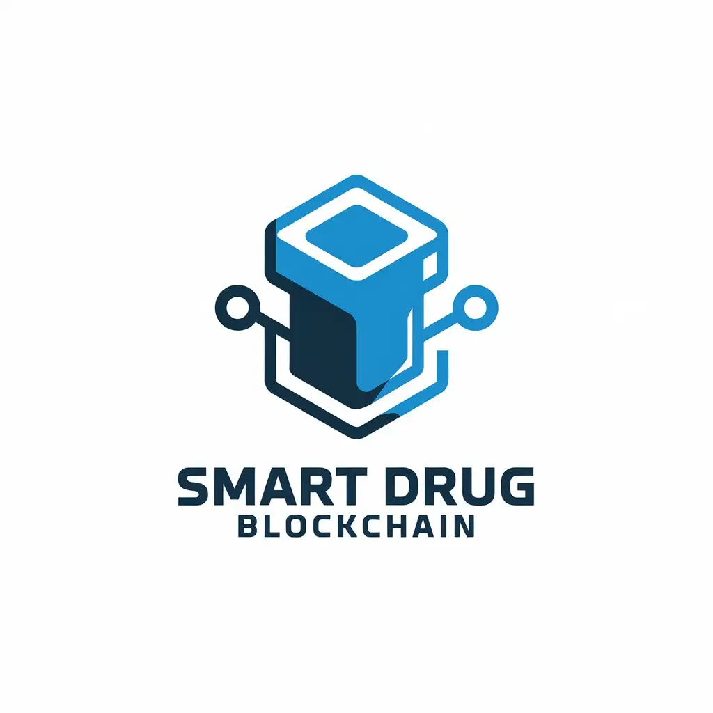 LOGO Design for Smart Drug Blockchain Tech and Drug Symbolism with a Modern Touch for Technology Industry