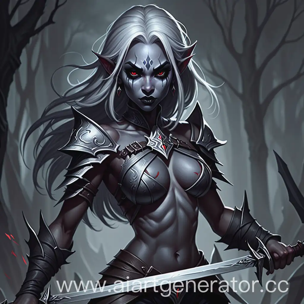 DarkHaired-Drow-Warrior-with-Dual-Swords