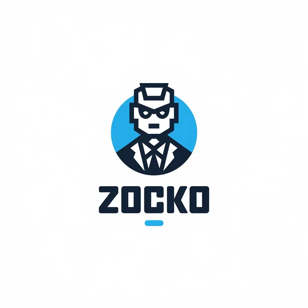 LOGO Design for ZOCKO Business Robot Head with Modern and Sleek Aesthetic for Internet Industry