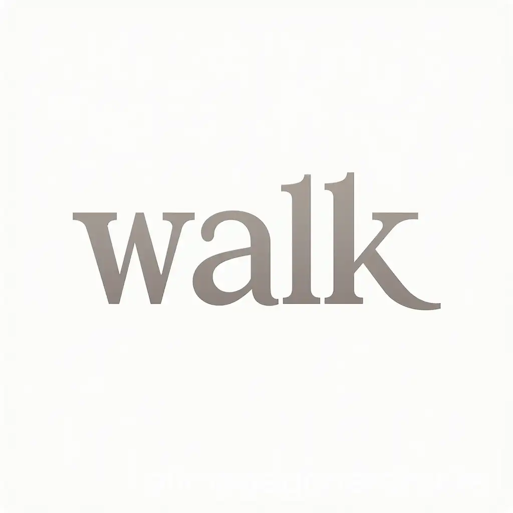 Design a shopping mall logo, the mall is called Walk Walk background color white